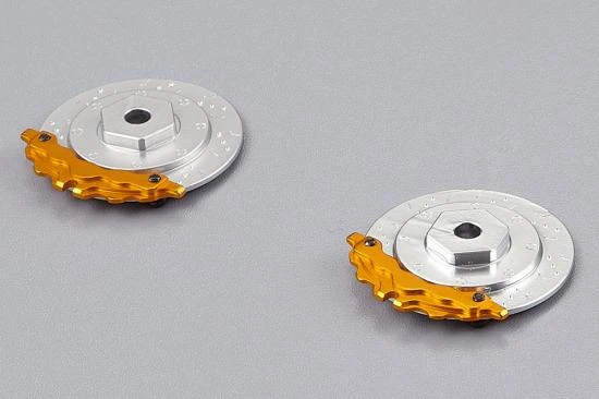 Killer Body Caliper Brake Disc 1/10 CNC Silver/Gold (2Pc) - Image 2