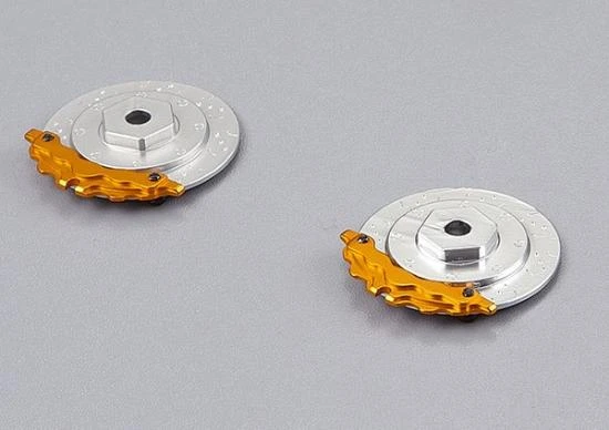 Killer Body Caliper Brake Disc 1/10 CNC Silver/Gold (2Pc)