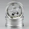 Killer Body Wheel 6mm Offset Chrome 5-Spoke 1/10 Tc (4)